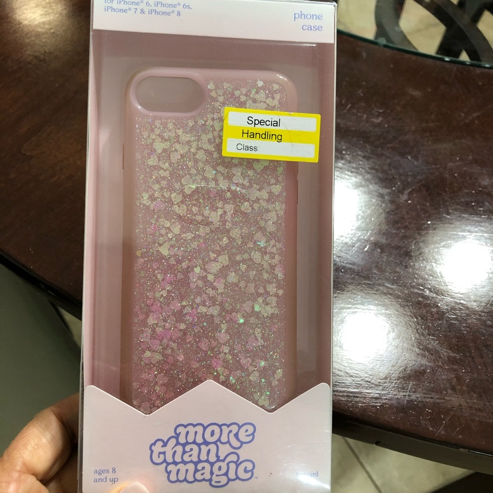 nice phone case color pink sparkle heart
